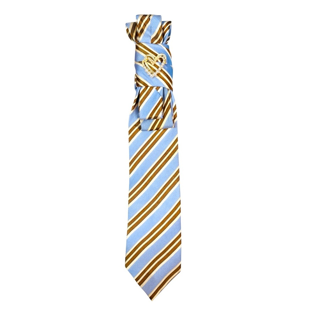 Elegant Striped Necklace NO BROOCH NO NECKLACE